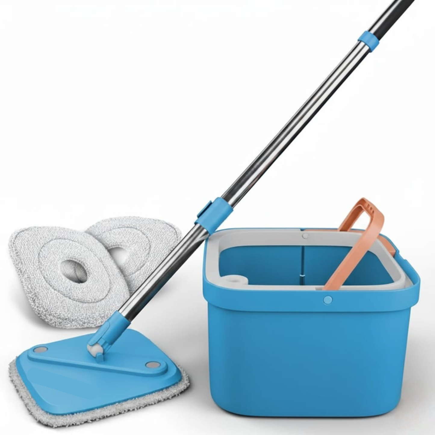 Mop & Bucket Set – 2-Compartment System Separates Clean & Dirty Water